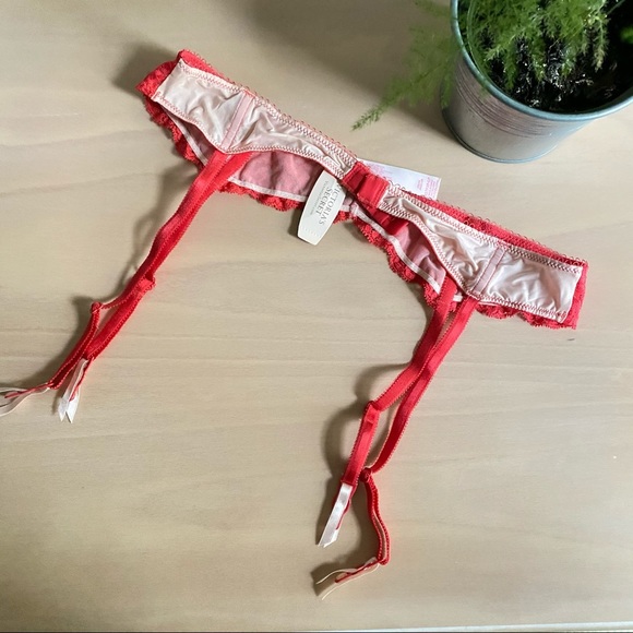 NWT VICTORIA’S SECRET Pink Sequin Lace Garter - Picture 3 of 4